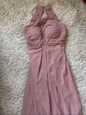 Sleeveless Halter Maxi Dress in Dusty Rose